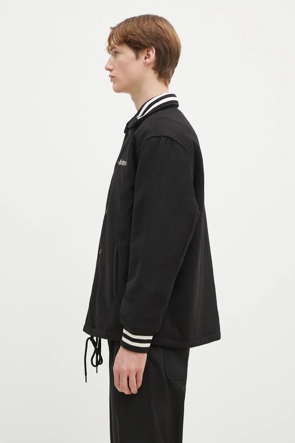 Carhartt WIP kurtka z domieszką wełny Wool Coach Jacket I034386.K02XX czarny SS25