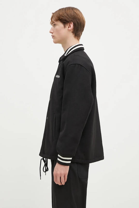 Carhartt WIP kurtka z domieszką wełny Wool Coach Jacket I034386.K02XX czarny SS25