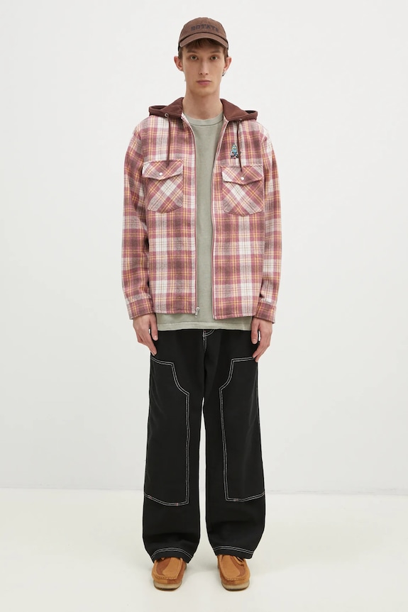 Košeľa s prímesou vlny ICECREAM Hooded Flannel Zip Through IC24435