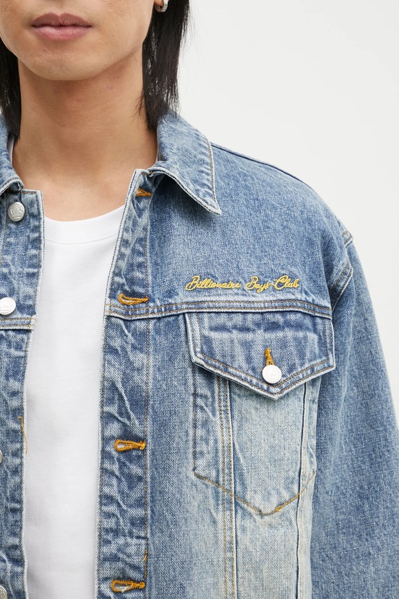 Billionaire Boys Club kurtka jeansowa Duck Embroidered Denim Jacket niebieski B24410