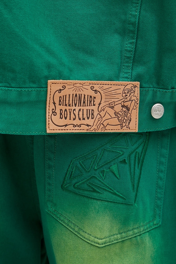 Traper jakna Billionaire Boys Club Garment Dyed Denim Jacket zelena B24411
