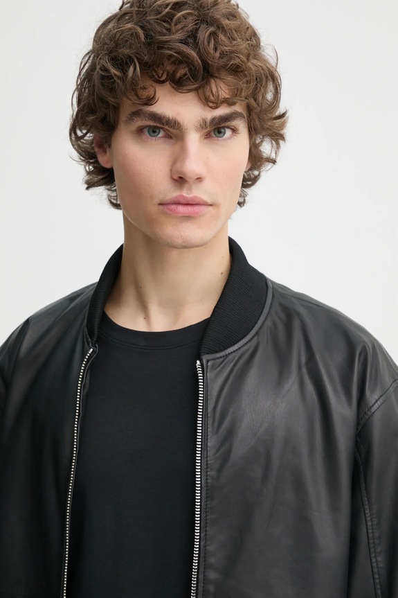 Iceberg giacca in pelle stile bomber ZO11.6805 nero