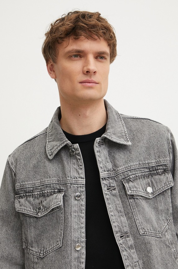 Michael Kors kurtka jeansowa szary CR5900P5G2