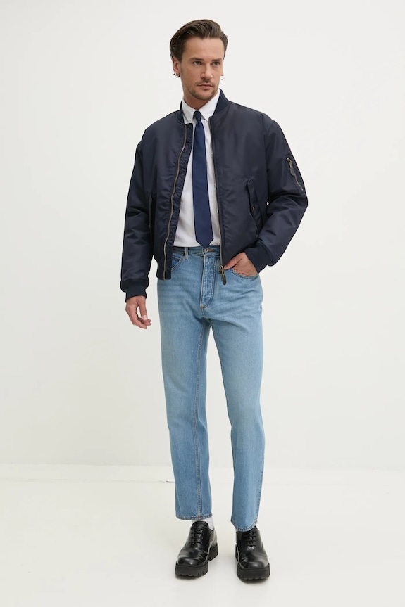 Guess Jeans kurtka bomber M5RL81.WHAA2 granatowy SS26