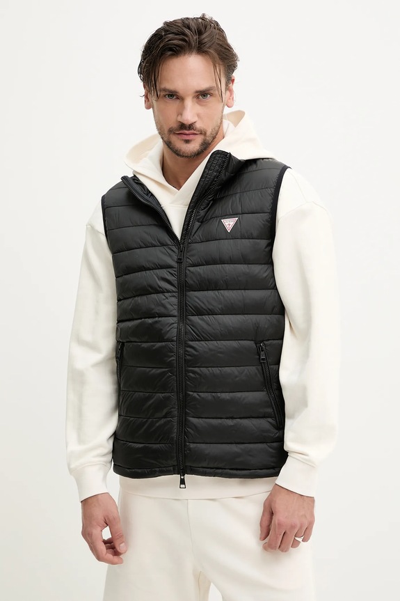 Guess Jeans bezrękawnik bez kaptura czarny M5RN55.WHAB2