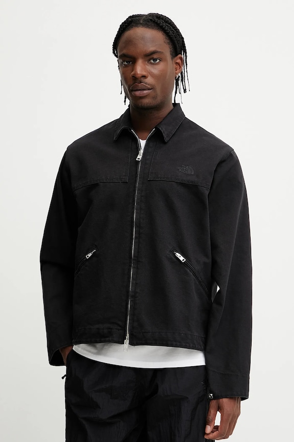 The North Face pamut kabát Cedar Canvas Work nem bélelt fekete NF0A8B72JK31
