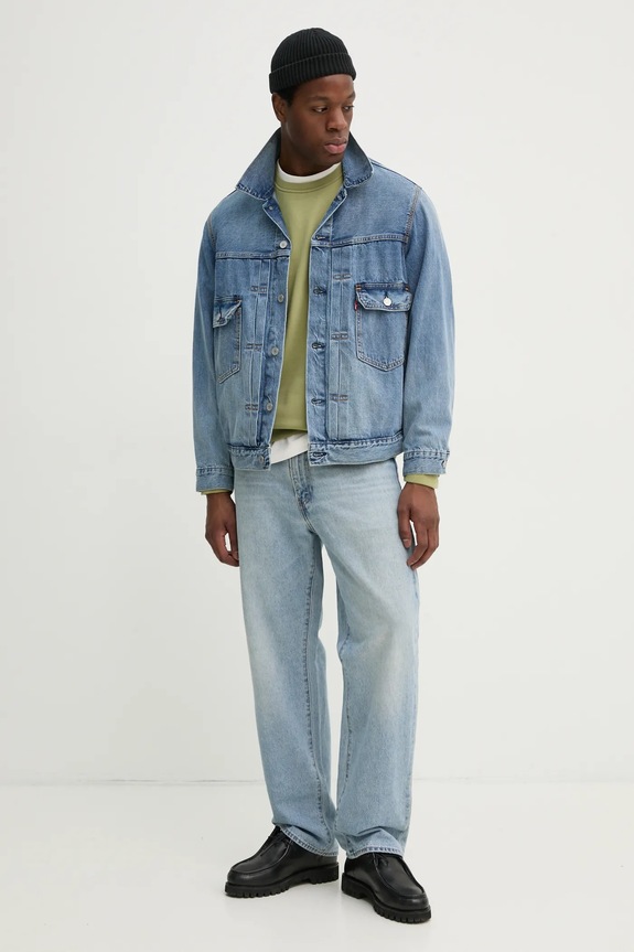 Bavlnená rifľová bunda Levi's TYPE 2 TRUCKER A7632 modrá SS25