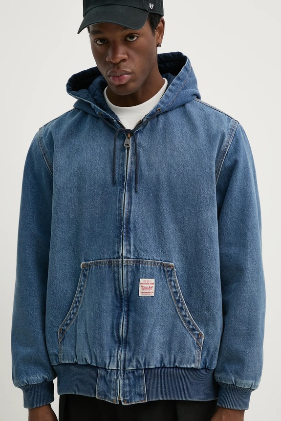 Levi's kurtka POTRERO DENIM HOODY niebieski A3222