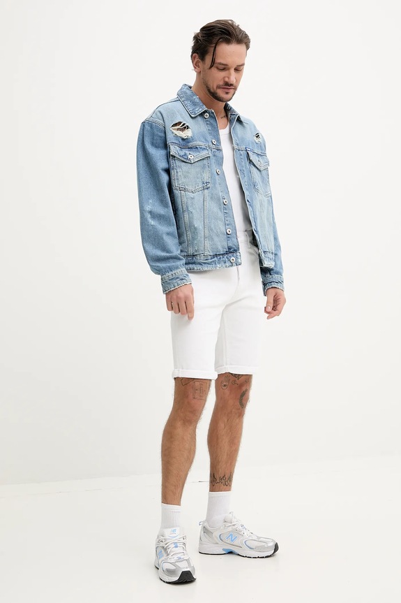Džínová bunda Hugo Blue 50534526 modrá SS25