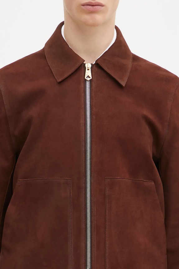 Paul Smith giacca in pelle scamosciata marrone M1R.383Z.P02611