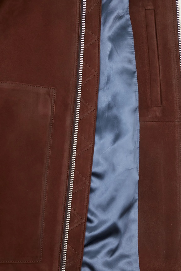 Paul Smith giacca in pelle scamosciata M1R.383Z.P02611 marrone