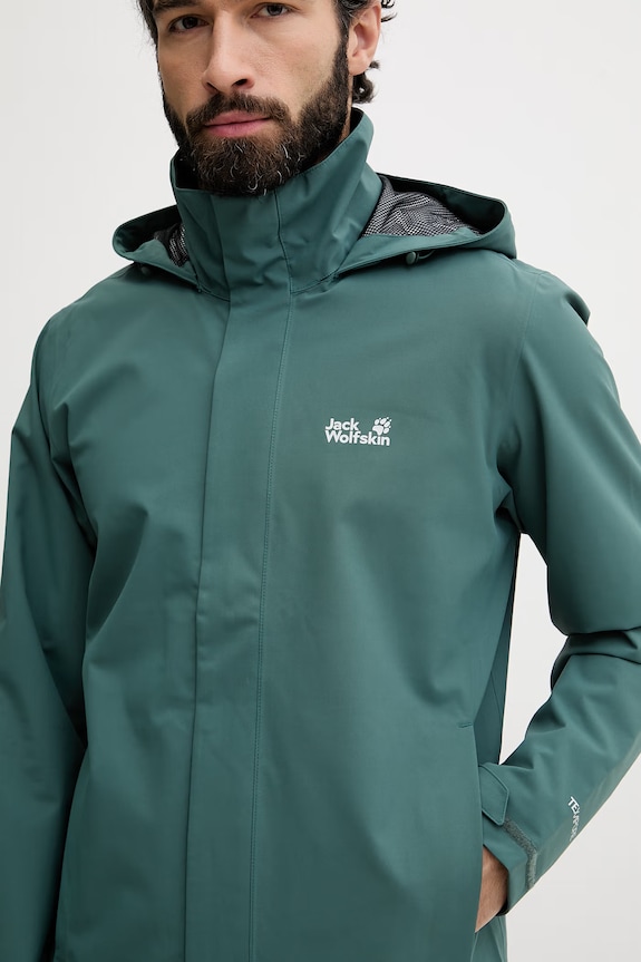 Jack Wolfskin kurtka przeciwdeszczowa Trailtime 2L zielony A63903