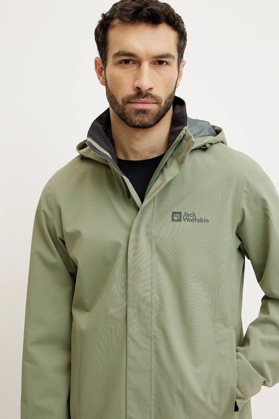 Jack Wolfskin kurtka przeciwdeszczowa Trailtime 2L zielony A63903