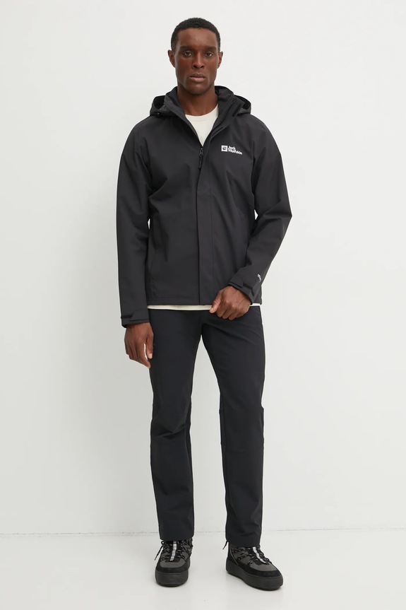 Jack Wolfskin esőkabát Trailtime 2L A63903 fekete SS26