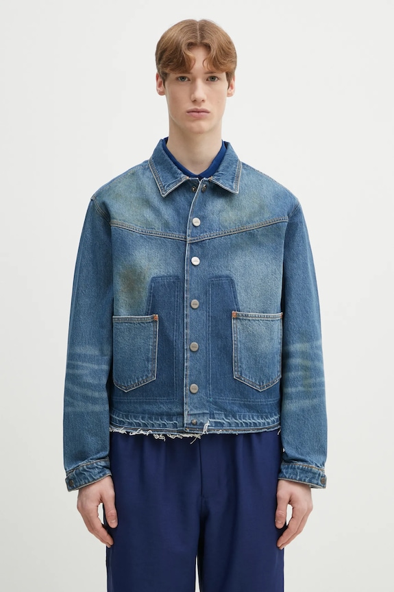 Džínová bunda Andersson Bell Rodeo Motorcycle Denim nezateplené modrá awa676m