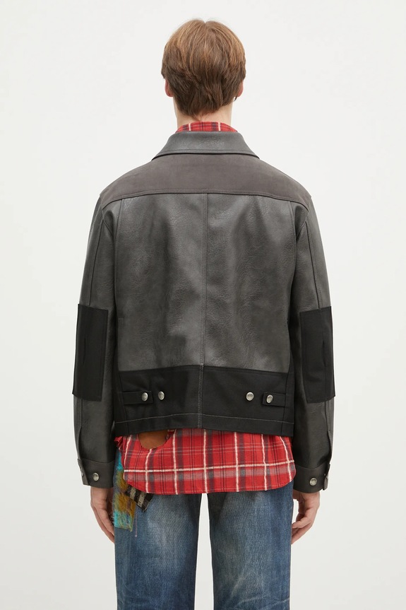 Clothing Andersson Bell jacket Faux-Leather Carpenter awa682m gray