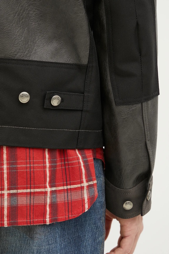 Andersson Bell jacket Faux-Leather Carpenter awa682m gray
