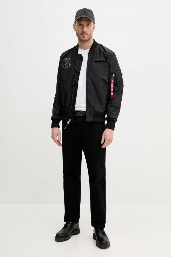 Alpha Industries kurtka bomber MA-1 TT Flying Tigers 156129. czarny SS26