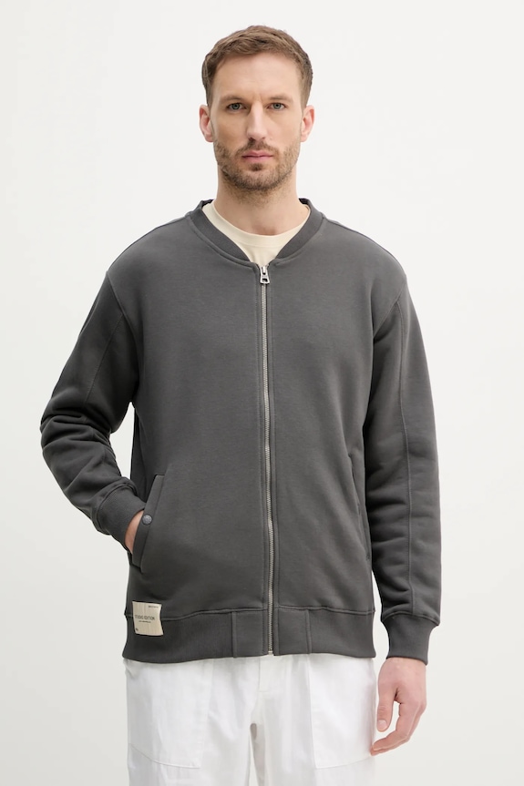 Μπλούζα Alpha Industries Studio Edition Fleece Bomber χωρίς κουκούλα γκρί 156302