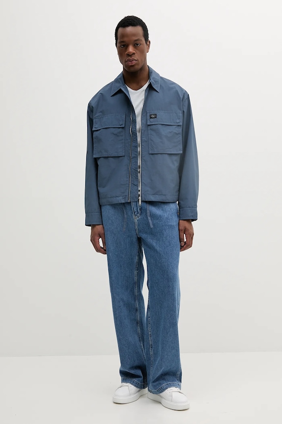 Bunda Calvin Klein Jeans J30J327255 modrá SS25