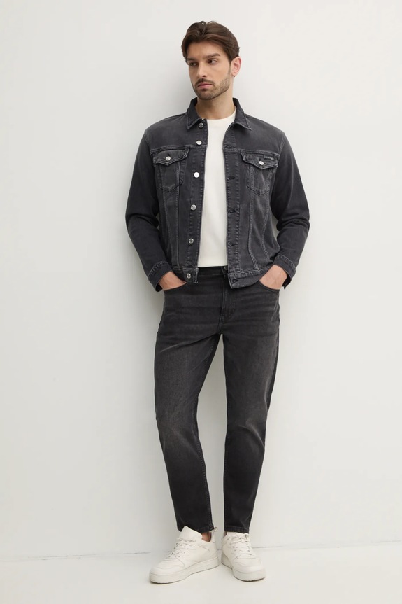 Τζιν μπουφάν Calvin Klein Jeans J30J327589 γκρί SS25