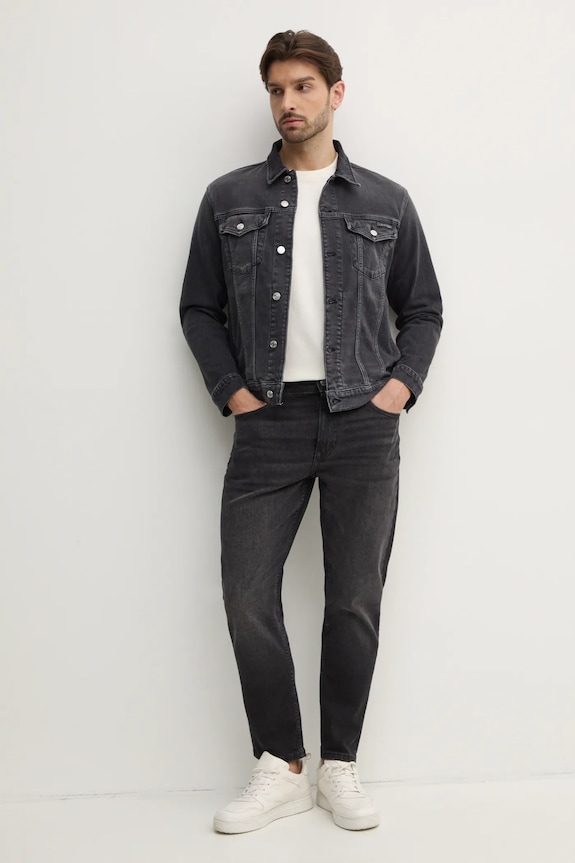 Τζιν μπουφάν Calvin Klein Jeans J30J327589 γκρί SS25