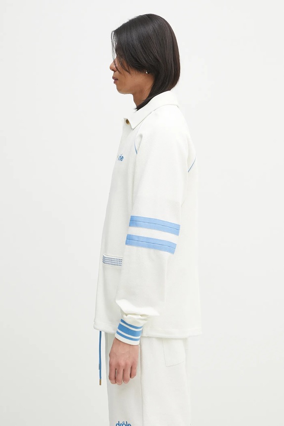 Bavlnená mikina Drôle de Monsieur Le Veste AprËs-sport G.JT227.CO162.OW biela SS25