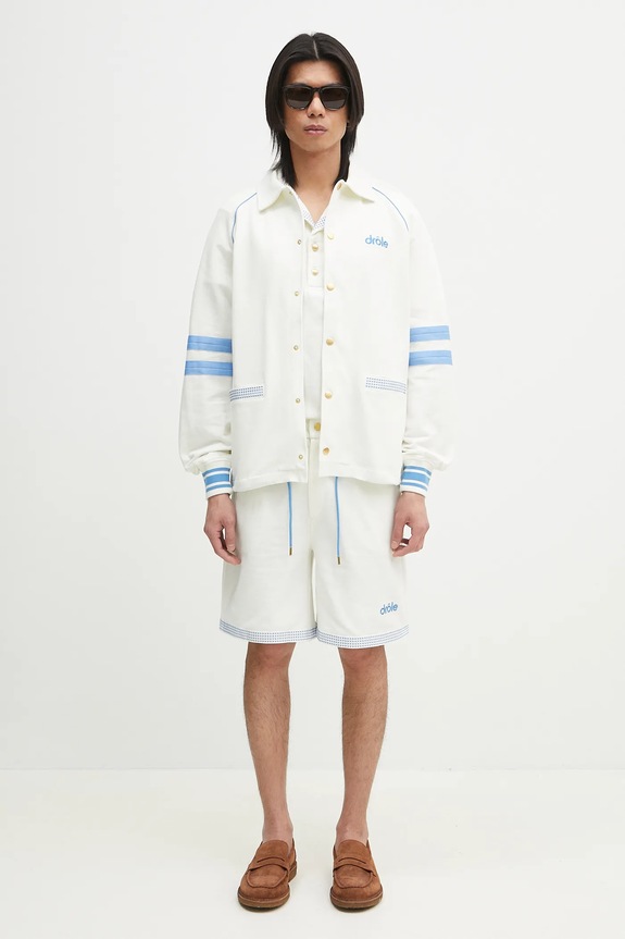 Bavlnená mikina Drôle de Monsieur Le Veste AprËs-sport G.JT227.CO162.OW biela