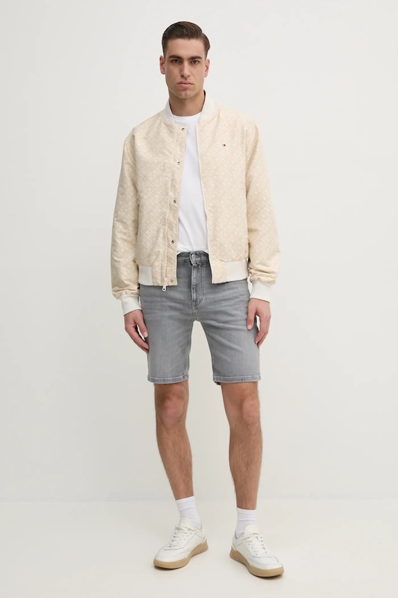 Obojstranná bunda bomber Tommy Hilfiger MW0MW38707 béžová SS25