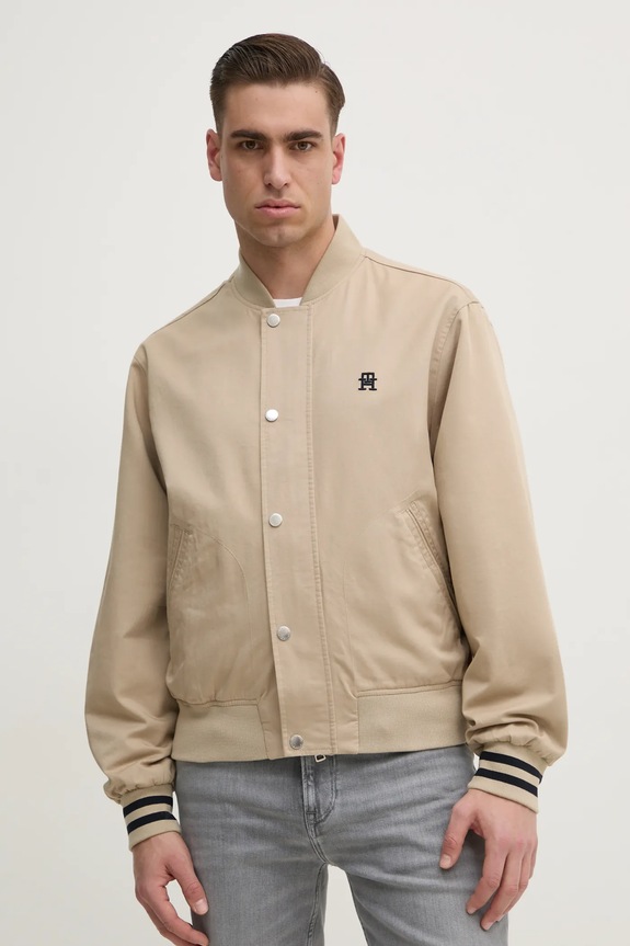 Oblečenie Obojstranná bunda bomber Tommy Hilfiger MW0MW38707 béžová