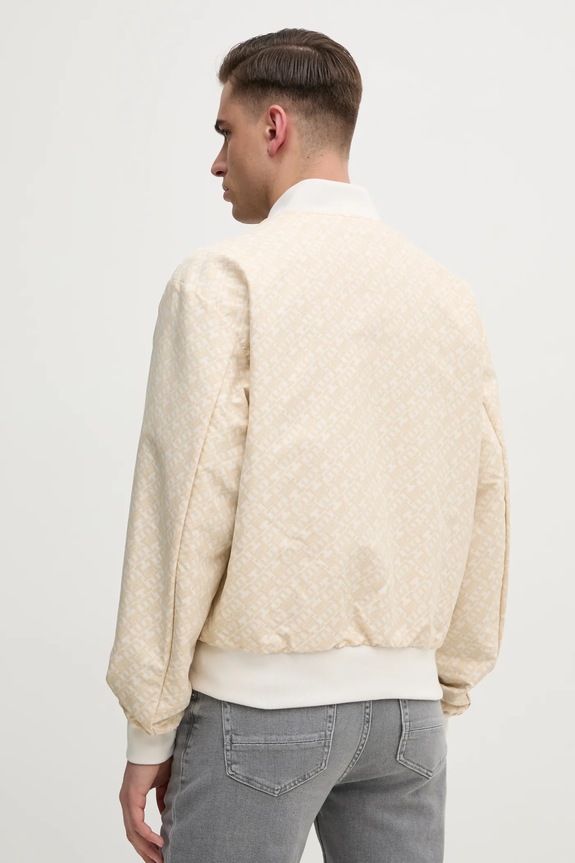 Obojstranná bunda bomber Tommy Hilfiger béžová MW0MW38707