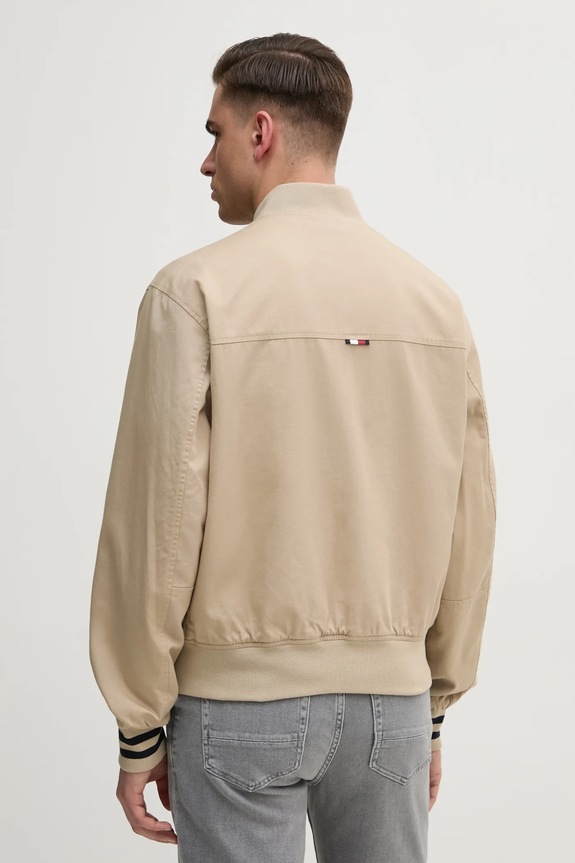 Obojstranná bunda bomber Tommy Hilfiger MW0MW38707 béžová