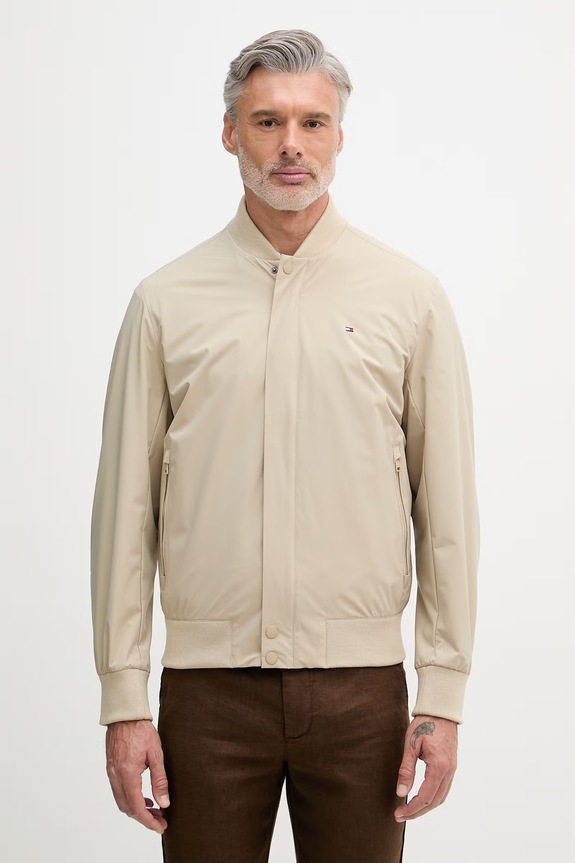 Tommy Hilfiger bunda bomber pánska béžová MW0MW36665