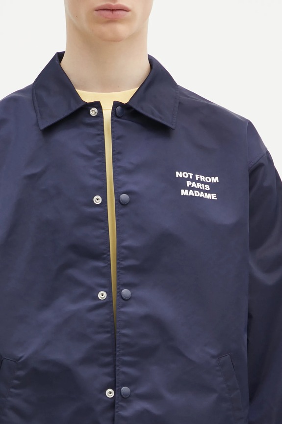 Μπουφάν Drôle de Monsieur La Veste Slogan σκούρο μπλε PERM.JT183.PA014.NY