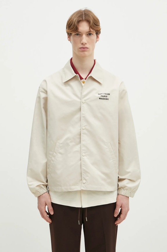 Clothing Drôle de Monsieur jacket La Veste Slogan PERM.JT183.PA014.MT beige