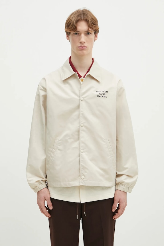 Clothing Drôle de Monsieur jacket La Veste Slogan PERM.JT183.PA014.MT beige