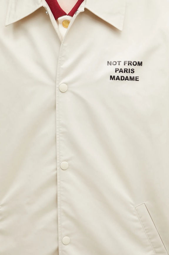 Drôle de Monsieur jacket La Veste Slogan beige PERM.JT183.PA014.MT