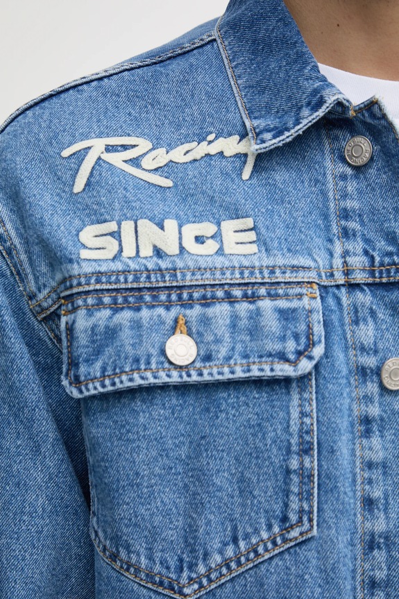 Red Bull Racing x Pepe Jeans giacca di jeans PRINTED RACE JACKET RM400019R17 blu