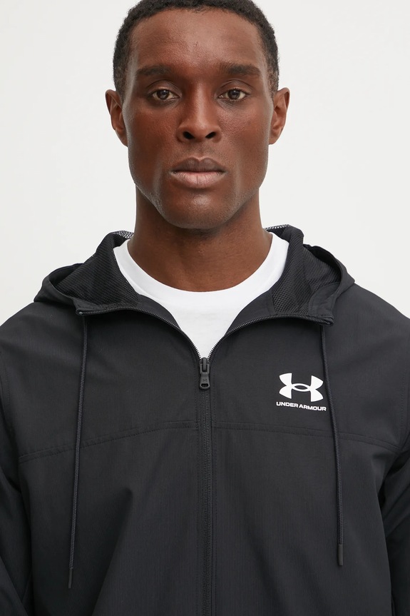 Under Armour Ανδρικό αθλητικό μπουφάν Rival Terry μαύρο 1390149
