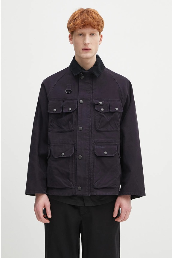 Bavlnená bunda Barbour Barbour Modified Dryfly Casual Jacket prechodné tmavomodrá MCA1036