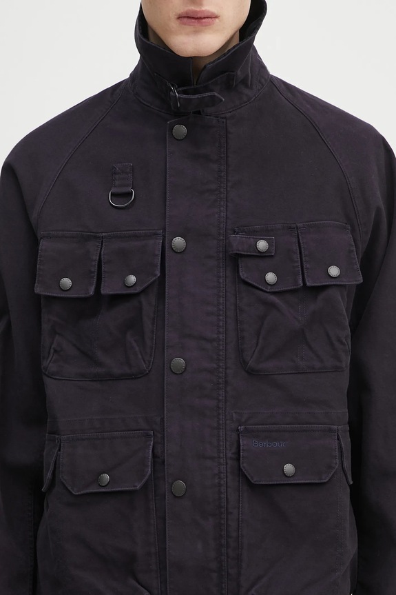 Bavlnená bunda Barbour Barbour Modified Dryfly Casual Jacket tmavomodrá MCA1036