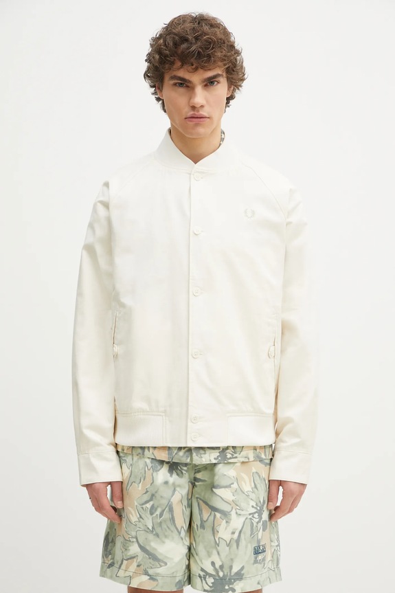 Fred Perry kurtka bomber bez kaptura beżowy J9032.560