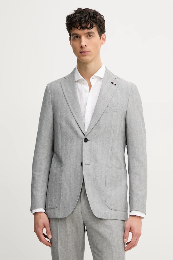Sako Tommy Hilfiger jednofarebný sivá SQTHL6960.SQTH509