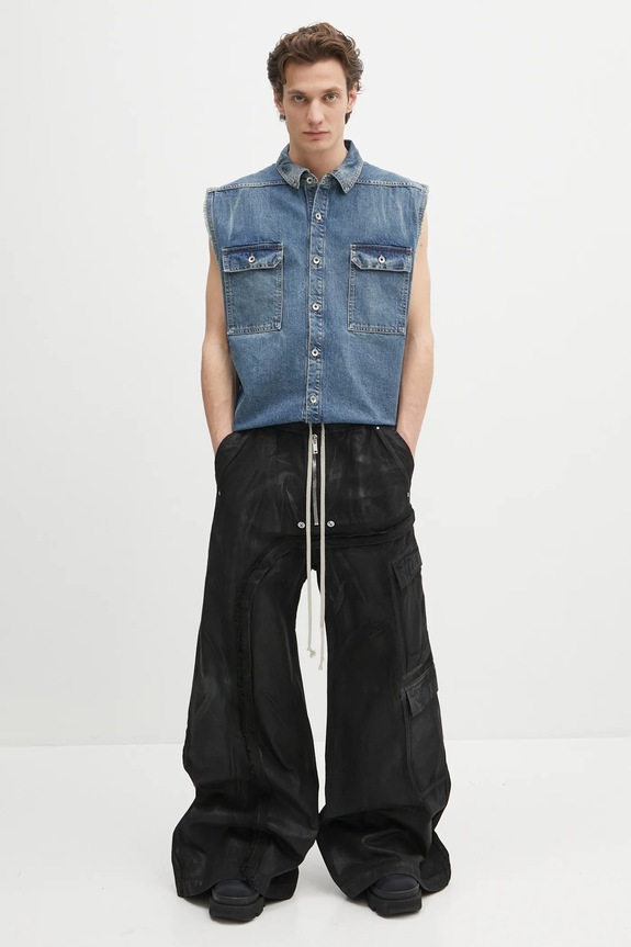 Rick Owens DRKSHDW bezrękawnik jeansowy Tommy Jumbo Outershirt DU01E3764.DWB