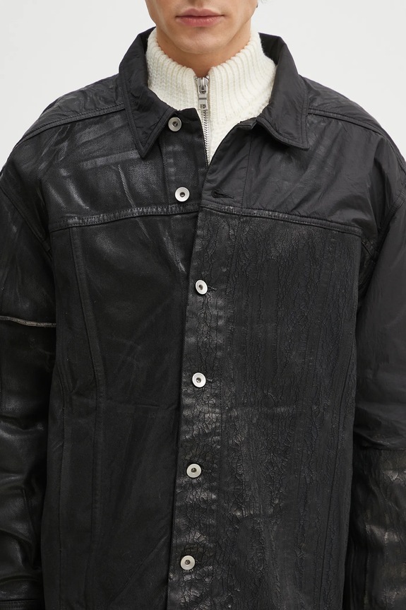 Rick Owens kurtka Jumbo Worker czarny DU01E3761.COMW1