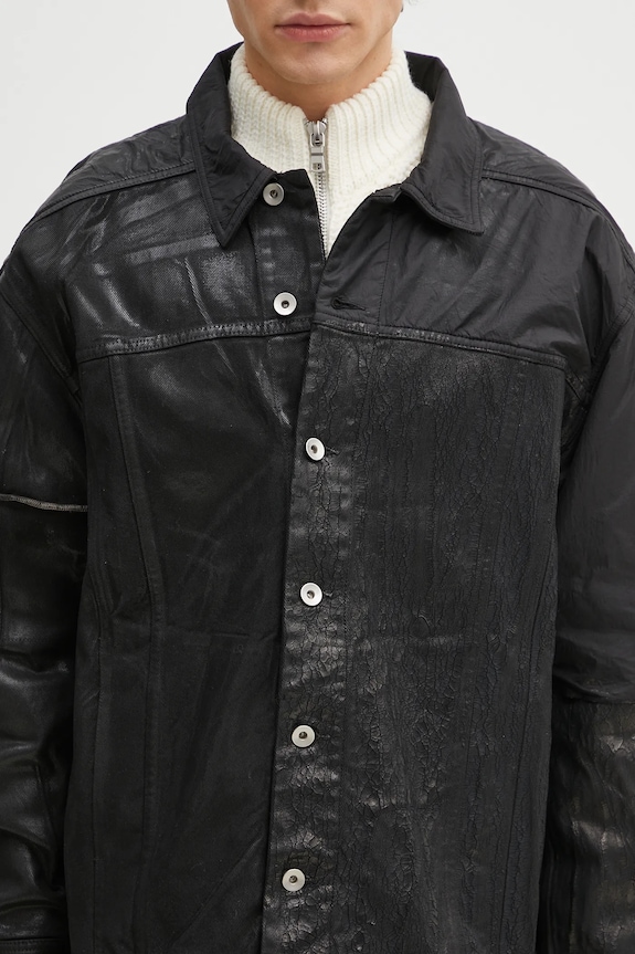 Rick Owens kurtka Jumbo Worker czarny DU01E3761.COMW1