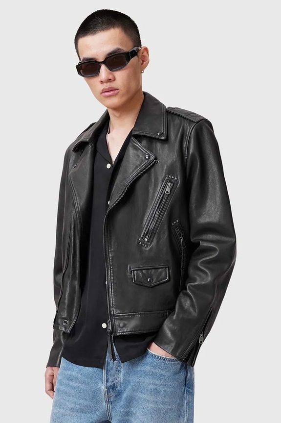 Bunda AllSaints RONNET nezateplené černá M016LC