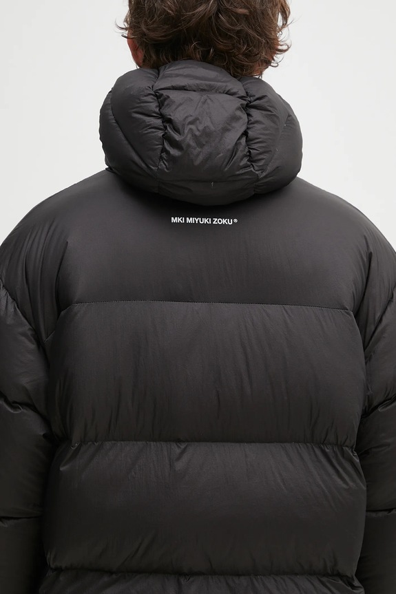 Пухова куртка MKI MIYUKI ZOKU Translucent Bubble Jacket чорний TRANSLUCENT.BUBBLE.BL