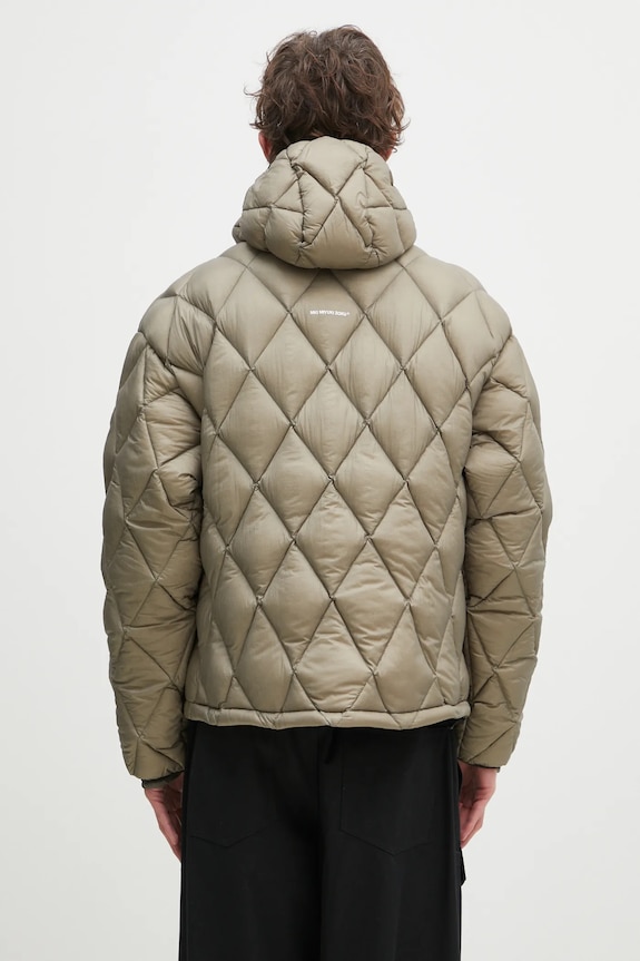 Clothing MKI MIYUKI ZOKU down jacket Translucent Diamond Bubble TRANSLUCENT.DIAMOND.GR green