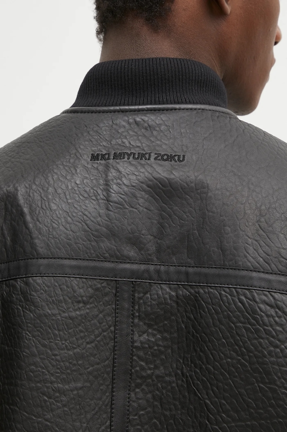 MKI MIYUKI ZOKU giacca in pelle Shearling Bomber Jacket SHEARLING.BOMBER.JACKET nero